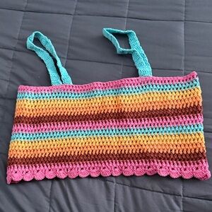 Colorful Crochet Crop Top